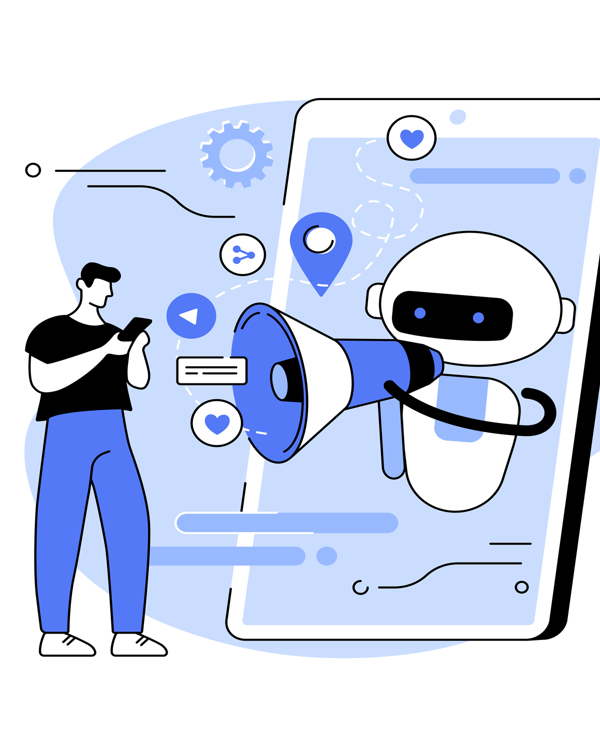 Der KI Chatbot antwortet auf Ihre Frage